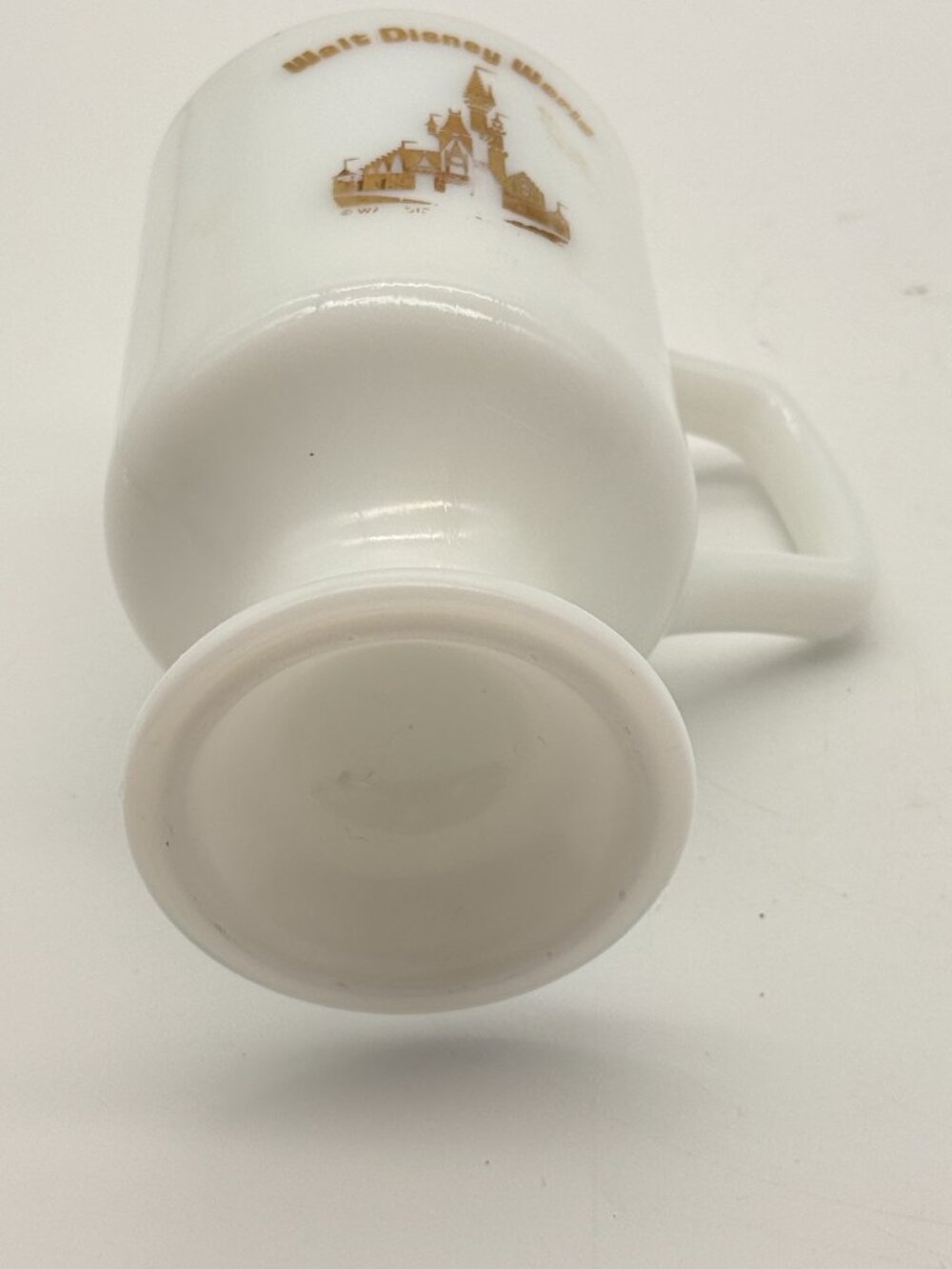 Authentic Walt Disney World 50th White & Gold Castle Footed Milk coffee Cup - Picture 3 of 5